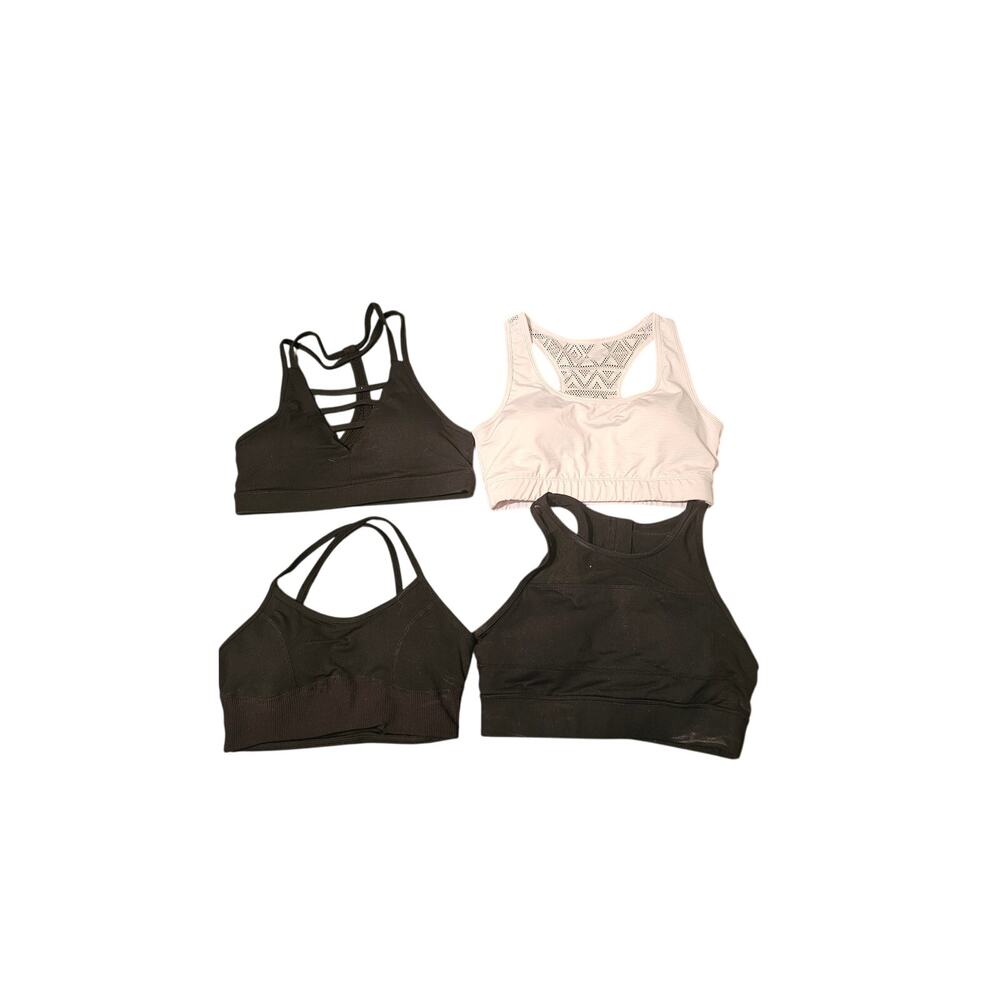 Zyia Active Sports bras size medium 4 pack- All Star, bomber, grid, strappy